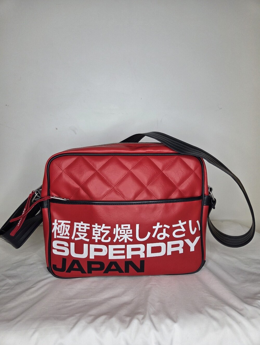 Superdry Japan Football  Red Messenger  Bag